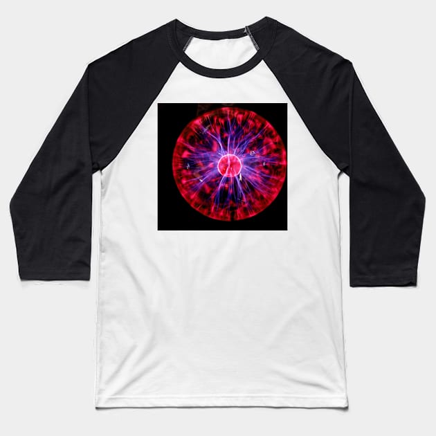 Plasma  ball Baseball T-Shirt by Simon-dell